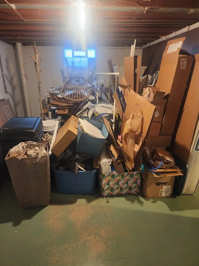 Roll-off dumpster container at job site for Roll Off Dumpster Rental in Peekskill